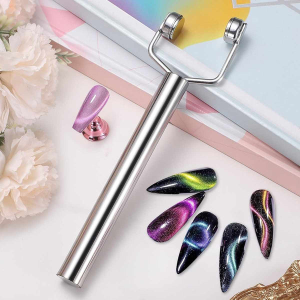 2-in-1 Double Headed Stainless Steel Cat Eye Nail Magnet Tool