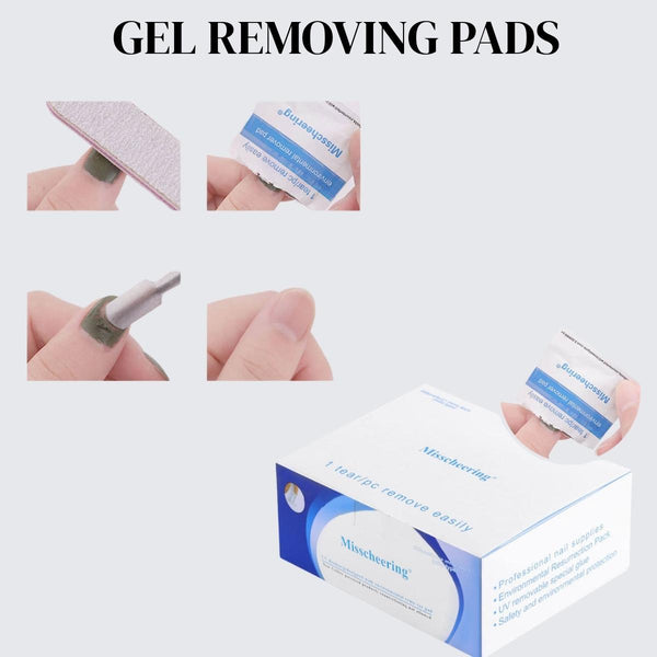 Misscheering 100PCS Nail Gel Polish Remover Pads – Disposable Cleaning Wipes