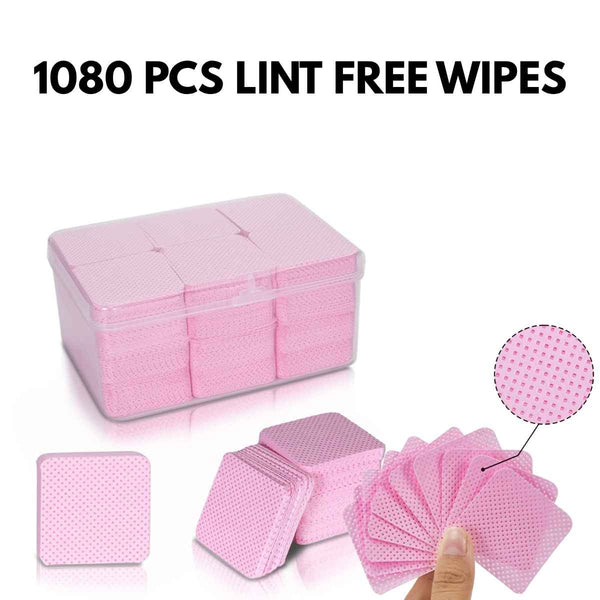 1080PCS Lint-Free Nail Wipes for Manicure, Gel, and Polish Removal