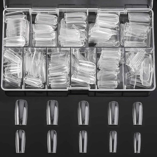 High Quality Square Fake Nail Tips - 600PCS Medium Square Shaped Clear Acrylic Nails Full Cover Press on Nails for DIY Nail Art, 10 Sizes