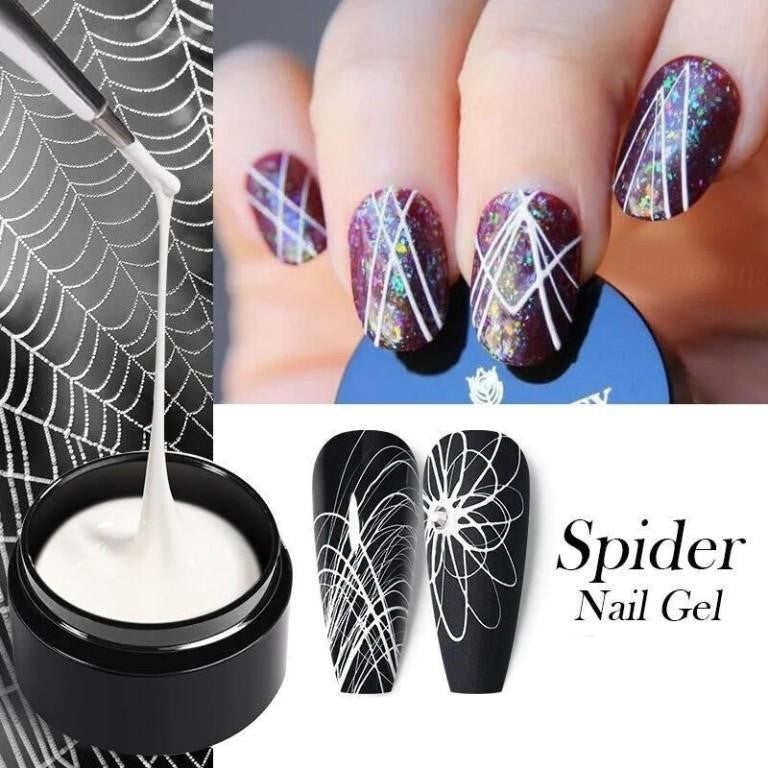 kween 5ml Spider Gel Nail Polish Art UV LED Professional Nail Paint UV Color Gel Lacquer Embossing Pull Wire Spider Gel Elastic Drawing Line Nail Polish Gel