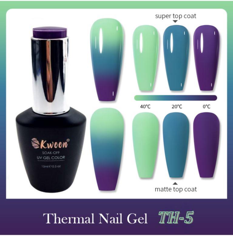 KWEEN Color Changing Gel Nail Polish 3  Shade Temperature Change Nail Polish Gel Nail Art DIY Salon at Home