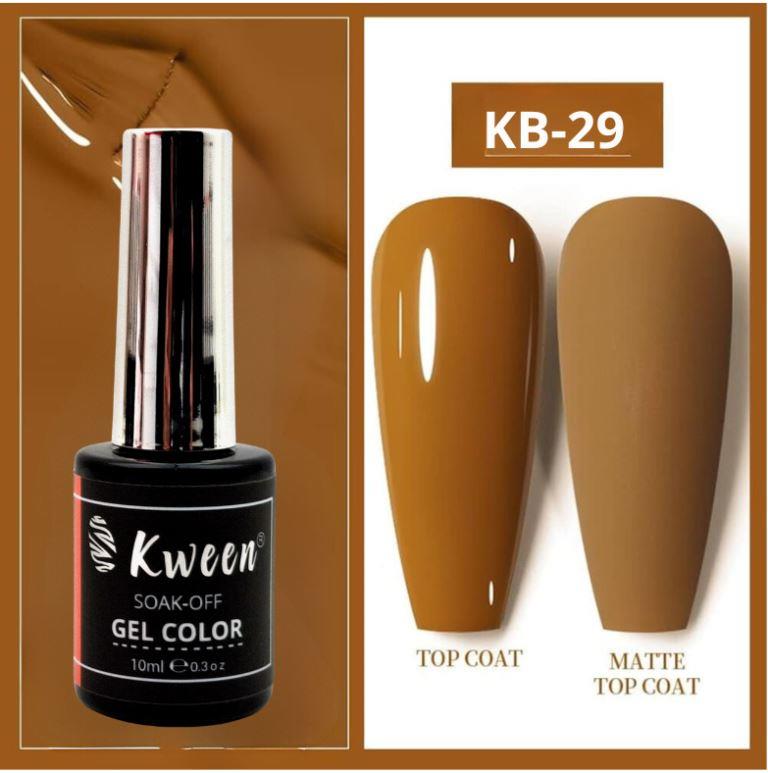 KWEEN Gel Nail Polish Caramel Color Milk Tea Brown Latte Pumpkin Color UV LED Soak Off Gel Nail Polish For Manicure