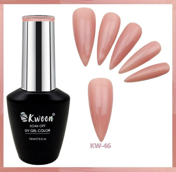 KWEEN Jelly Nude Gel Polish Translucent Soak Off UV Gel Polish for French Manicure