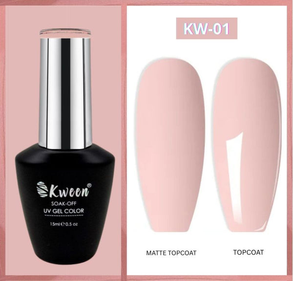 KWEEN Natural Pink UV led Gel Nail Polish 10ml Soak Off Gel Polish