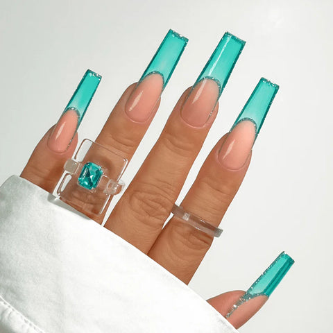 KWEEN Jelly Gel Nail Polish Aqua Blue Gel Nail Polish Translucent Soak Off Gel Polish For Nail art and Manicure