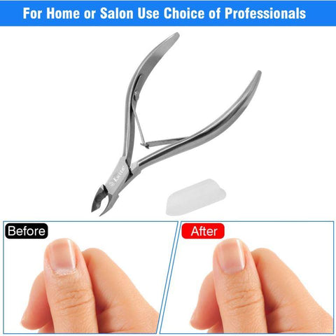 KWEEN Cuticle Nippers,Professional Stainless Steel Cuticle Cutte rPedicure Manicure Tool