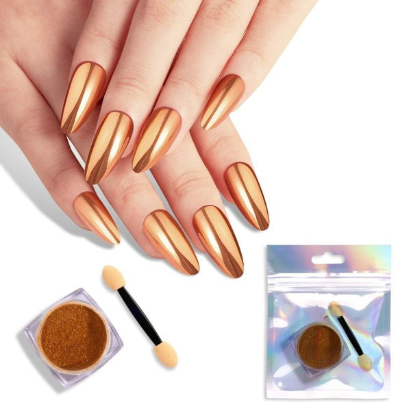 Bronze Mirror Nail Metallic Rubbing Chrome Powder Shinning Manicure Pigment