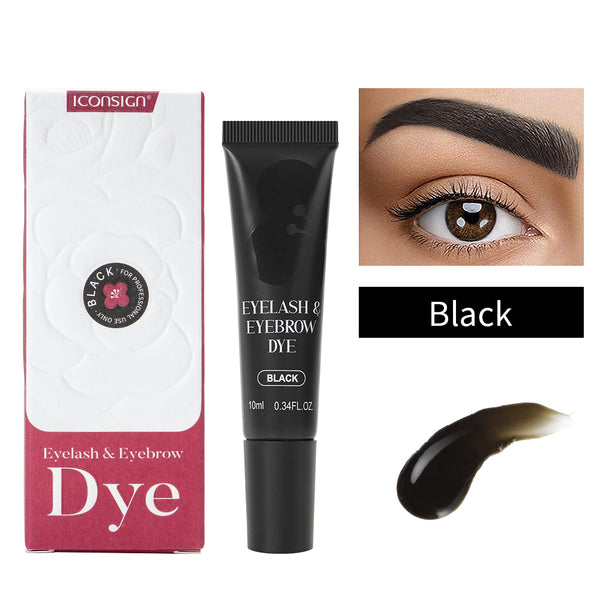 ICONSIGN Black Eyelash & Eyebrow Dye – Long-Lasting Lash & Brow Tint 10ml