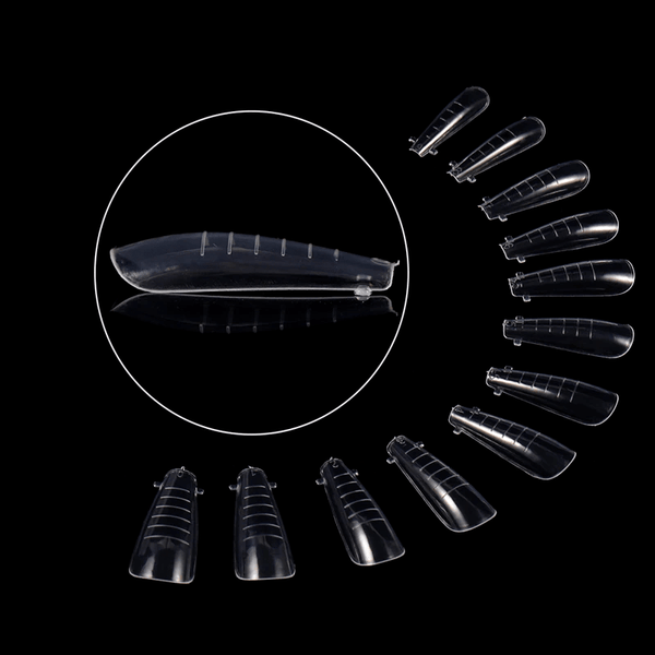 Coffin shape Forms For UV Nail Gel Building Mold French Nail Fake Nail Manicure Tool