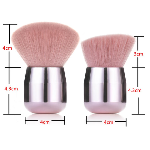 Small Efficient Soft Bristles Nail Art Dust Brush Makeup Brushes Foundation Brush Large Pink Powder Brush Flat Arched Premium Durable Makeup Brush For Women (Rose Pink)