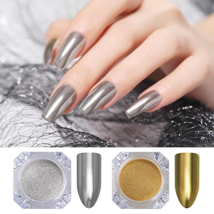 Born Pretty Golden And Silver Mirror Chrome Powder