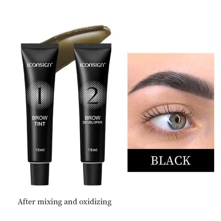 Iconsign Henna Lash Tint -Eyebrow Tint Dye Kit for Brow Hair and Skin
