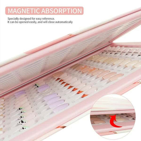 Professional False Nails Color Sample Book Display Up to 216 Gel/UV Gel Colors In This Swatch Book.