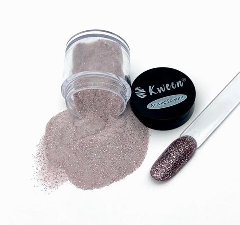 KWEEN Nude Acrylic Nail Powder Mixed Holographic Shine Glitter Dust For DIY Nail Art Decoration And Extension