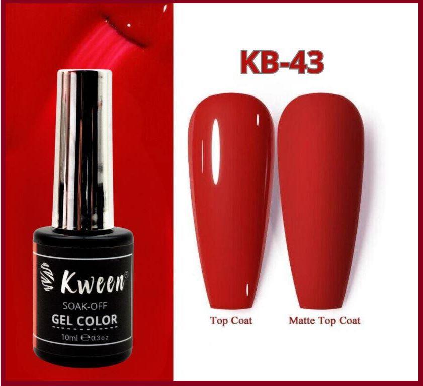 KWEEN Gel Color Nail Polish Wine Red Manicure Semi Permanent Base Color Soak Off Nail Art Gel Varnish