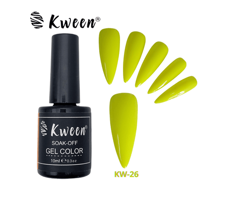 KWEEN Neon yellow UV/LED Varnish Soak Off Nail Art Gel Polish