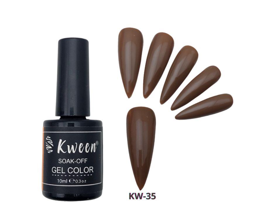 KWEEN Brown Color  Soak Off UV/LED Gel Nail Polish Gel Nailart For Manicure