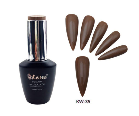 KWEEN Brown Color  Soak Off UV/LED Gel Nail Polish Gel Nailart For Manicure