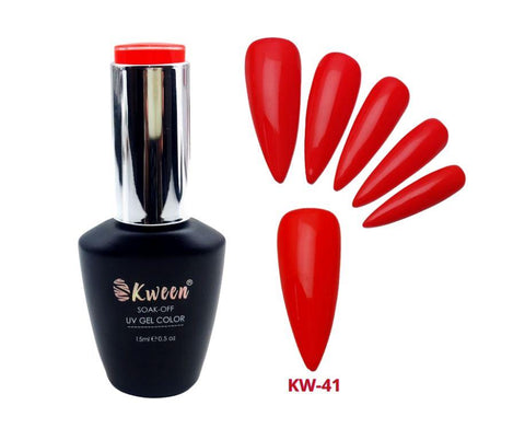 KWEEN Chilli Red Color UV/LED Gel Nail Polish Soak Off For Manicure Nilart