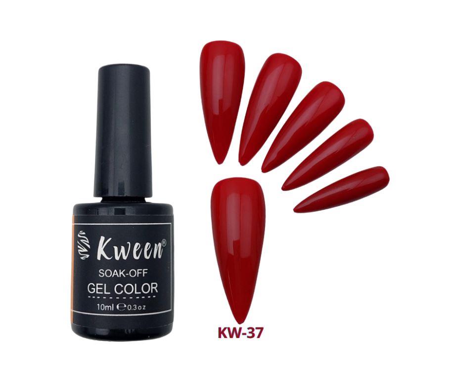 KWEEN Fresh Red Color UV/LED Soak Off Gel Polish Nailart For Manicure