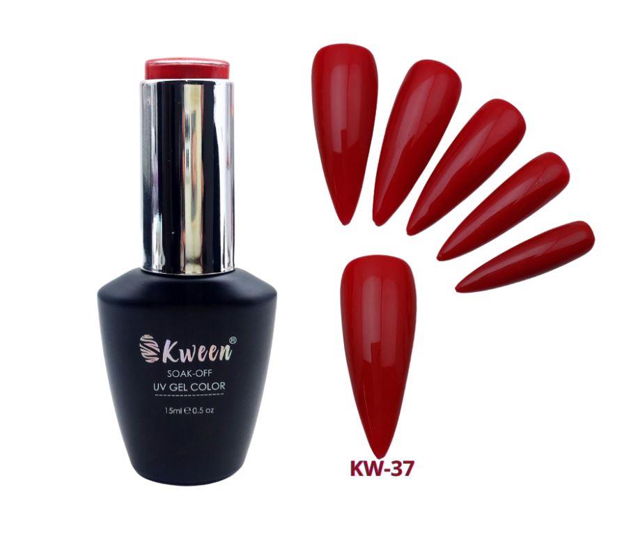 KWEEN Fresh Red Color UV/LED Soak Off Gel Polish Nailart For Manicure