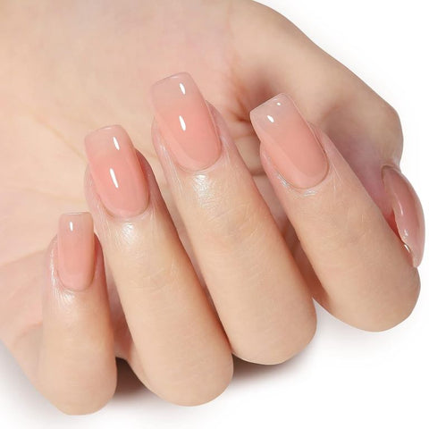 Jelly Gel Nail Polish Nude Gel Polish Natural Nail Polish Gel Translucent Soak Off UV Gel Polish for Nail Art French Manicure