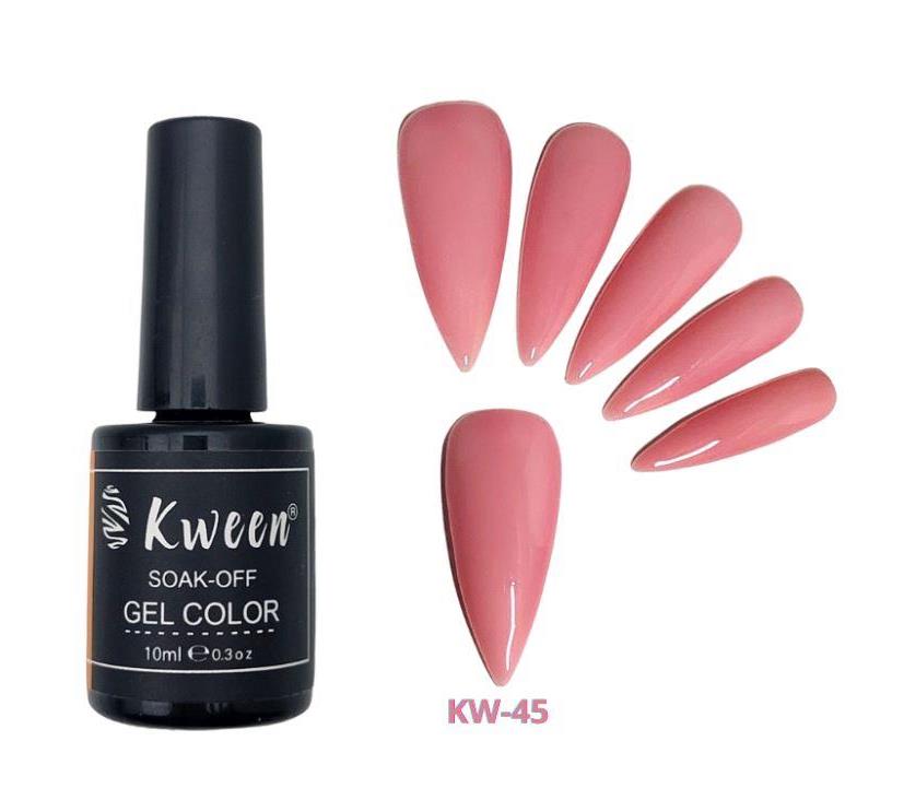 KWEEN UV Gel Polish Sheer Pink Neutral Color Jelly Nail Polish Soak Off For Nail Art