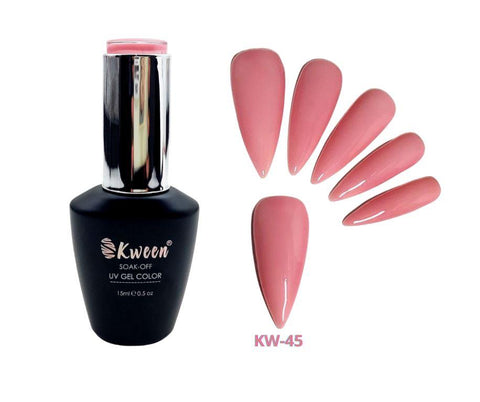 KWEEN UV Gel Polish Sheer Pink Neutral Color Jelly Nail Polish Soak Off For Nail Art