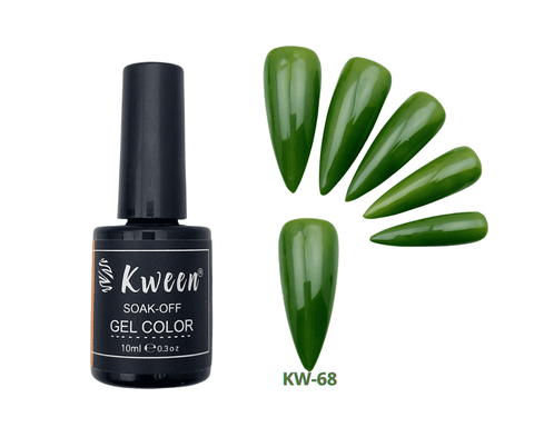 KWEEN UV LED Gel Nail Polish Olive Green, Soak Off UV Gel Nail Color For Nail Art And Manicure