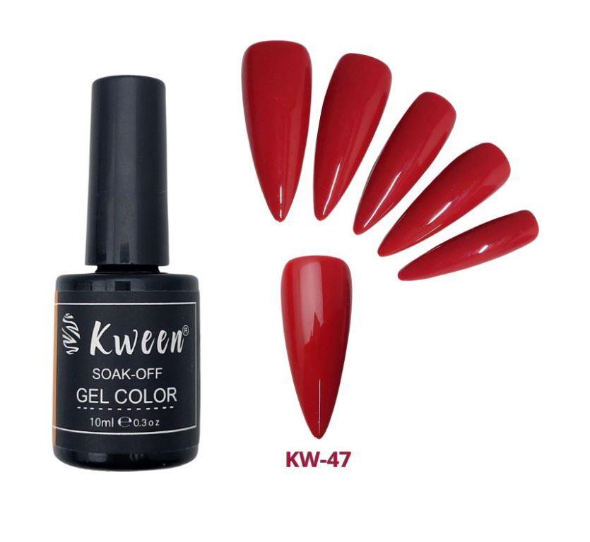 KWEEN Wine Red Gel Polish UV/LED Soak Off Full Coverage Gel Polish For Nail Art Manicure