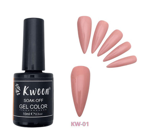 KWEEN Natural Pink UV led Gel Nail Polish 10ml Soak Off Gel Polish Long Lasting For Manicure