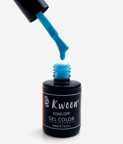 KWEEN Neon Blue UV/LED Gel Nail Polish ,UV LED Gel Varnish Soak Off Nail Art Gel Polish