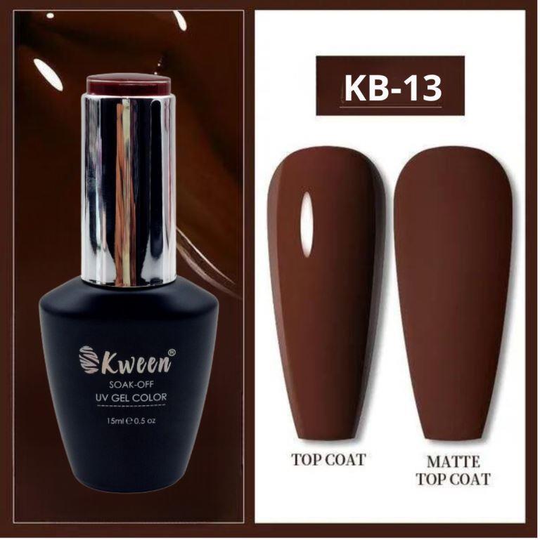 KWEEN PRO Gel Polish 15ml Solid Brown Coffee colors Nail Gel Soak Off UV LED Nail Lamp Gel Polish Nail Art Manicure Salon DIY Home Nail art