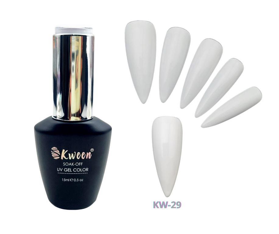 KWEEN Pure White UV/LED Soak Off Gel Nail Polish For Manicure