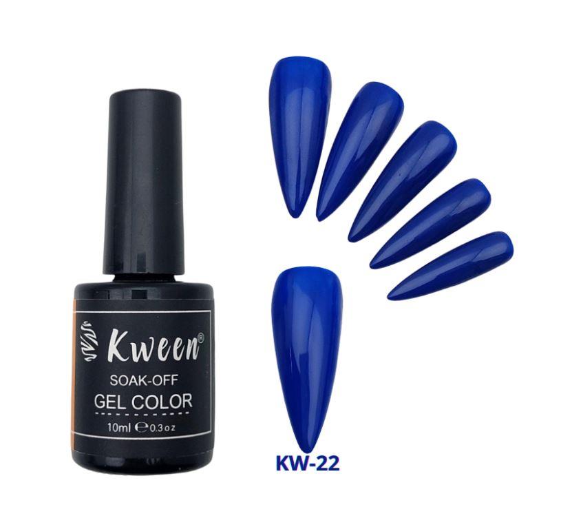 KWEEN Royal Blue UV/LED Gel Nail Polish ,UV LED Gel Varnish Soak Off Nail Art Gel Polish