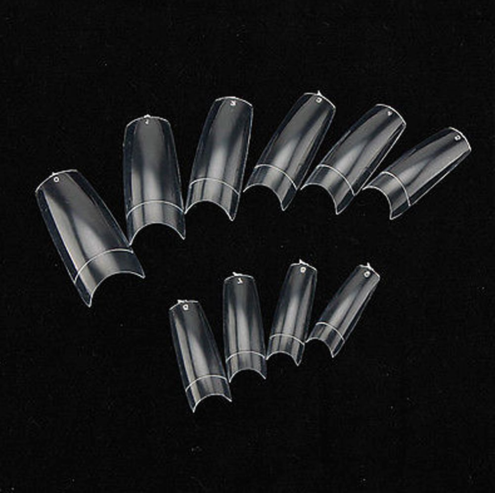 KWEEN Transparent Nail Art Half Cover False Nails Tips Acrylic UV Gel Extension Nail Tips Manicure Tool