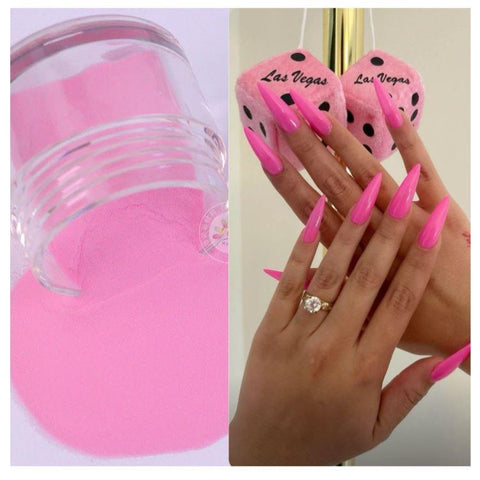 Shimery Cotton Candy Pink Nail Acrylic Polymer Powder Crystal Nail Extension Carving Powder Nail Art Crystal Powder For Nail Extension and Manicure