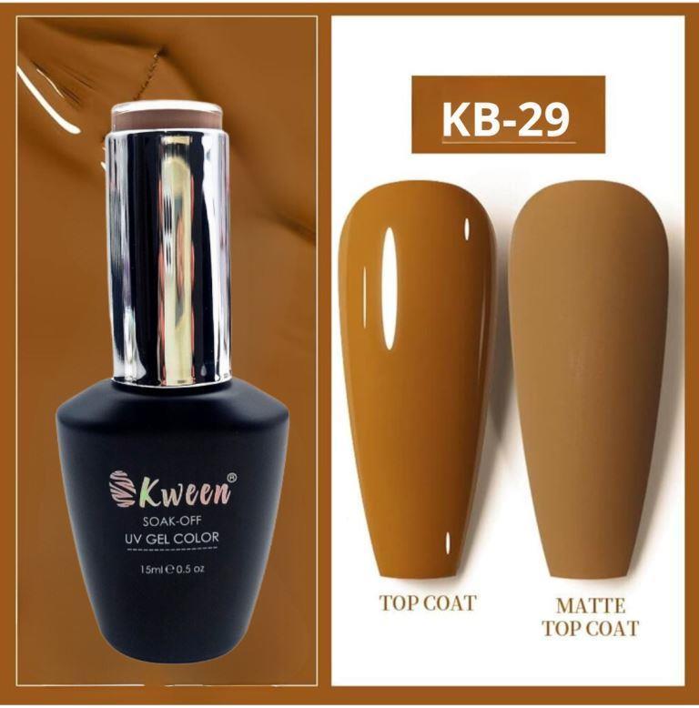 KWEEN Gel Nail Polish Caramel Color Milk Tea Brown Latte Pumpkin Color UV LED Soak Off Gel Nail Polish For Manicure