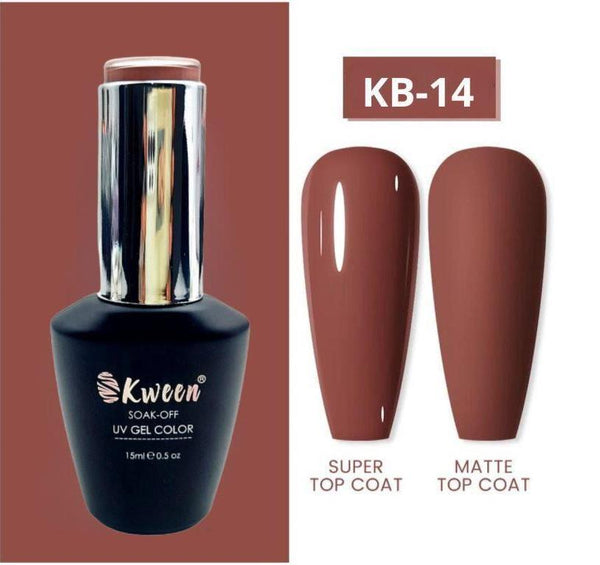 KWEEN Maroon Brown Color Gel Polish Soak Off Nail Art Manicure Salon DIY Nail Lamp Gel Nail Design Decoration Polish For Manicure