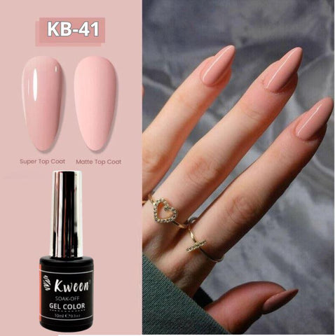 KWEEN Nail Gel Polish semi permanent New Trend Nude Pink Colors Series French Base Soak Off UV Gel Polish For Manicure