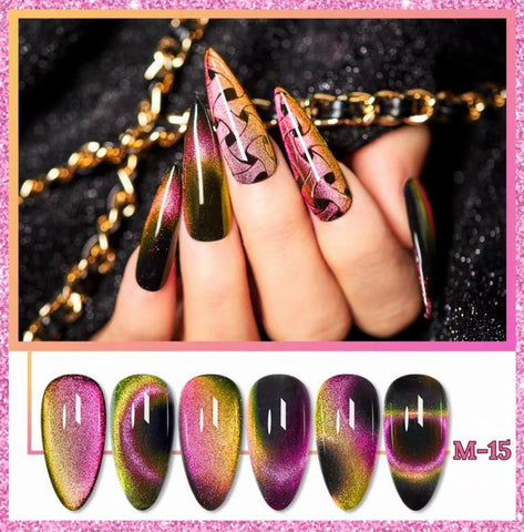 KWEEN 9D Double Tone Cat Eye UV LED Gel Nail Art Design Manicure Soak Off Cat Eyes Magnetic Gel Polish For Manicure and Nail art