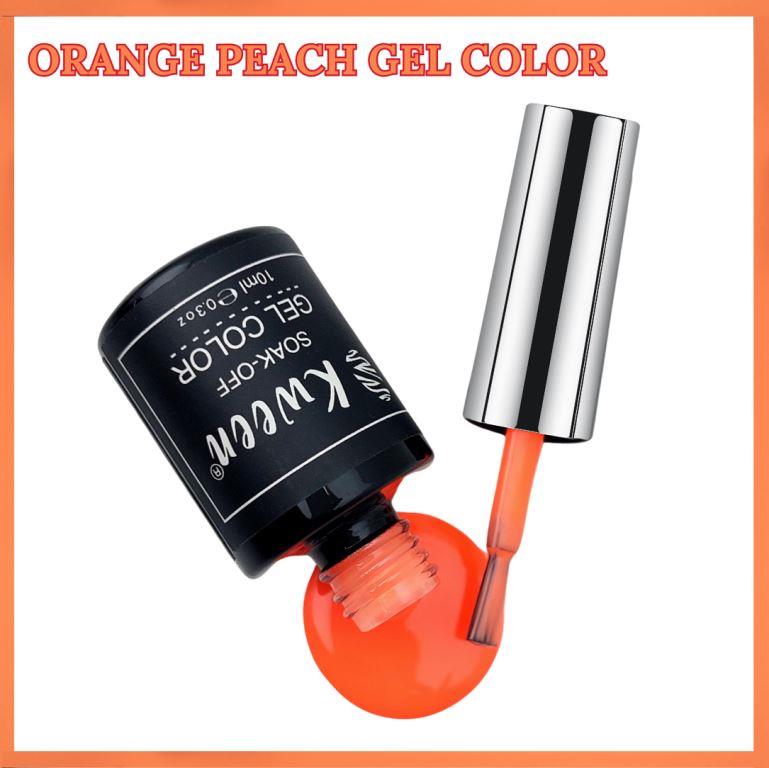 KWEEN Orange Peach Color  UV/LED Gel Nail Polish  Soak Off Gel Nailart For Manicure