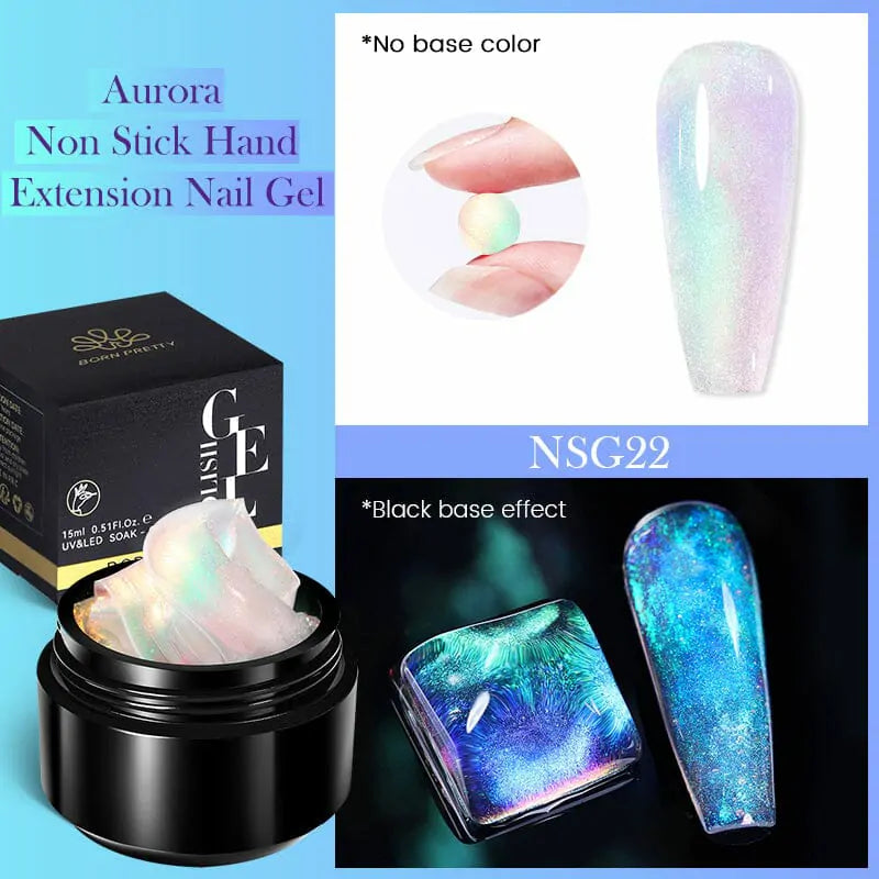 Born Pretty Aurora Extension Nail Gel Non Stick Hand Carving Self Adhesive Acrylic Nail Art Gel  Manicure