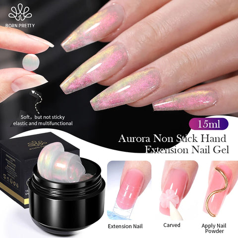 Born Pretty Aurora Extension Nail Gel Non Stick Hand Carving Self Adhesive Acrylic Nail Art Gel  Manicure