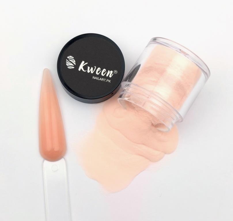 Kween USA Professional Nude Peach Acrylic Powder for Nail Art, Fine Quality Polymer EMA Powder For Extensions, Dipping, and Manicure