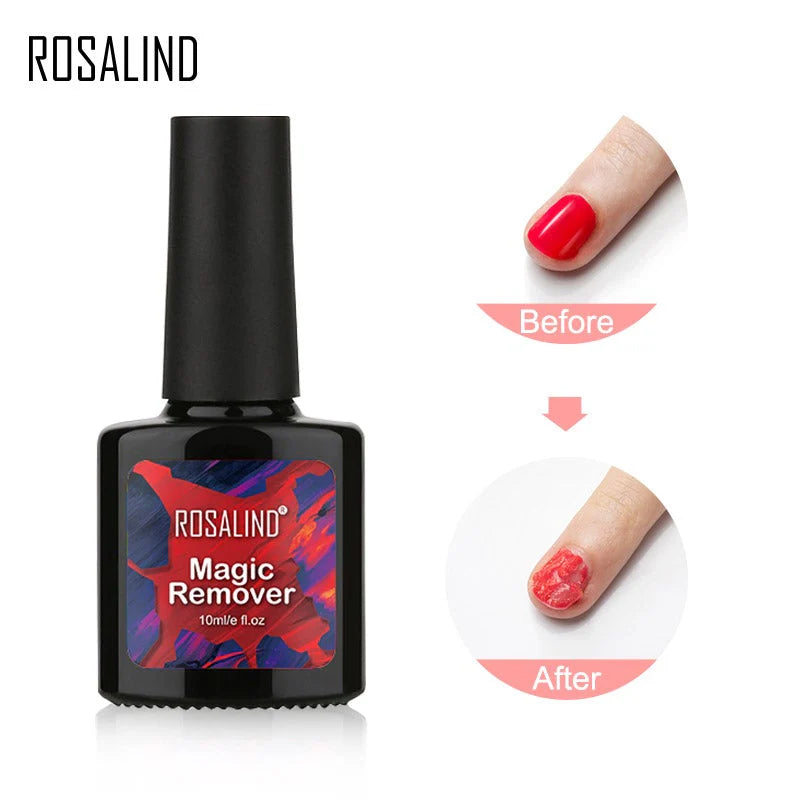 Rosalind Nail Gel Polish MAGIC REMOVER Burst in 2-3min Acetone Soak Off Professional Manicure Nail Art