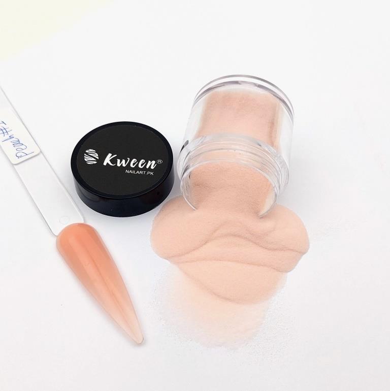 Kween USA Cover Peach Nail Acrylic Powder Quick Extension Professional Pigment Supplies Fine Powder Nail Art Decorations Ideal For French Nail Art, Create Nail Art