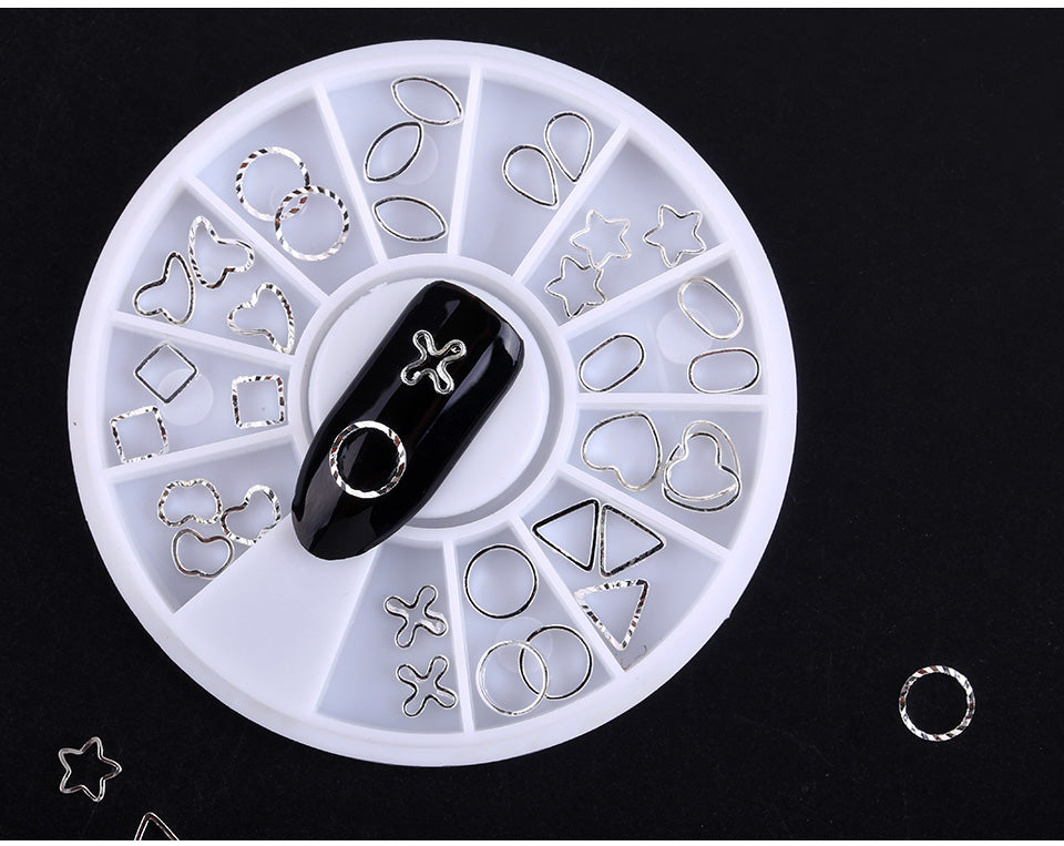 1 Wheel 3D Metal Rivet Nail Art Decoration Jewellery Punk Style Nails Rhinestones Manicure Accessories