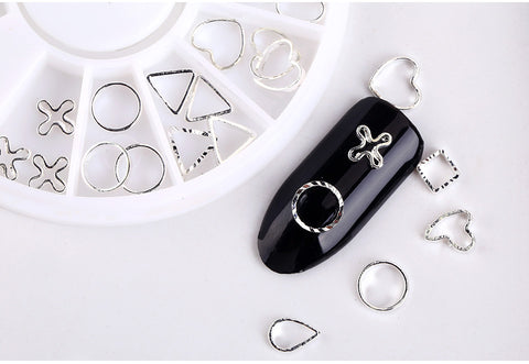 1 Wheel 3D Metal Rivet Nail Art Decoration Jewellery Punk Style Nails Rhinestones Manicure Accessories